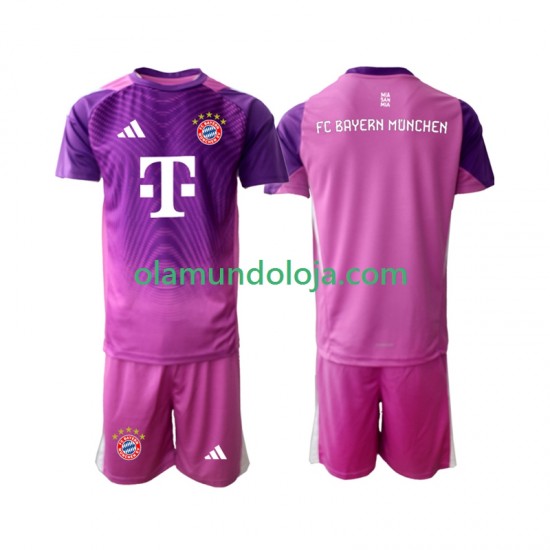 Camisola Bayern de Munique Guarda-redes Criança Equipamento Quarto 2025-2026 Manga Curta
